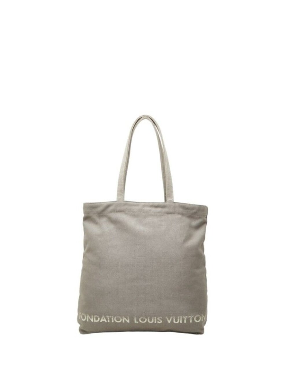 Louis Vuitton Fondation Tote Shoulder Bag Limited Edition Gray Cotton Canvas